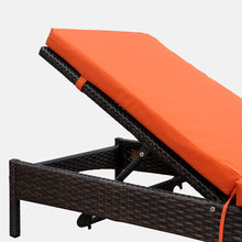 Load image into Gallery viewer, Outdoor Reclining Chaise Lounge Chair /  Rattan Wicker Lounger / Sunlounger
