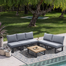 Load image into Gallery viewer, Outdoor Aluminum Sectional Sofa Set / Patio Conversation Sofa Set / Garden Furniture Sofa set
