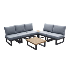 Load image into Gallery viewer, Outdoor Aluminum Sectional Sofa Set / Patio Conversation Sofa Set / Garden Furniture Sofa set

