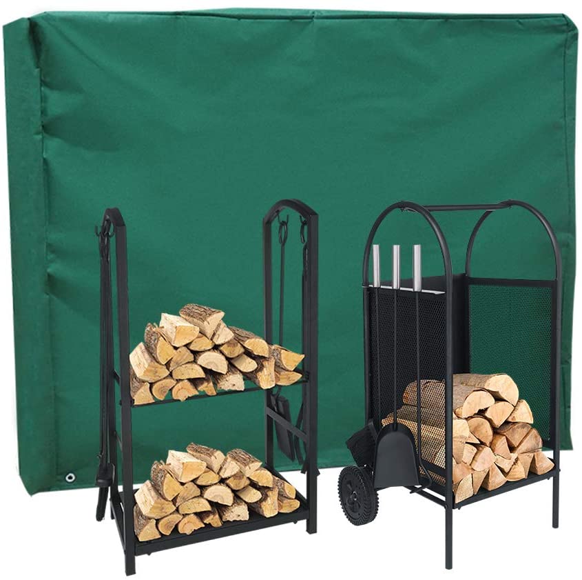 Firewood Rack Cover /Outdoor Log Rack Cover / Heavy Duty Waterproof Log Storage Rack Cover
