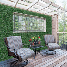 Load image into Gallery viewer, Artificial Hedge Boxwood Panels Plant Faux Greenery Panels UV Protected Privary Screen Indoor Outdoor Use Garden Fence Home Decor Greenery Panels Wall Pack （6 Pieces ）
