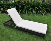 Load image into Gallery viewer, Outdoor Reclining Chaise Lounge Chair /  Rattan Wicker Lounger / Sunlounger
