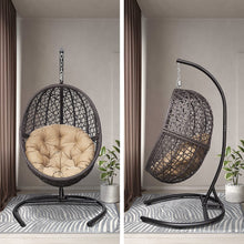 Load image into Gallery viewer, Heavy Duty Wicker Porch Swing Sets for Outdoor Patio Balcony Garden Decoration with cushion

