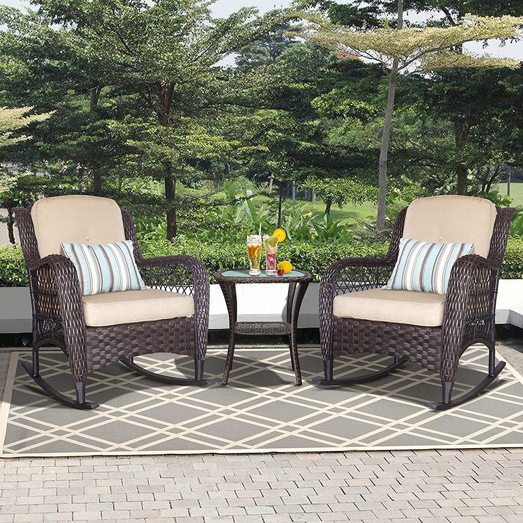 Wicker Rocking Patio Chair1