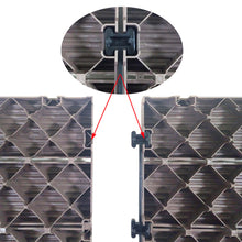 Load image into Gallery viewer, Outdoor Four Slat Plastic Composite Interlocking Composite Decking Tile (9 pcs)
