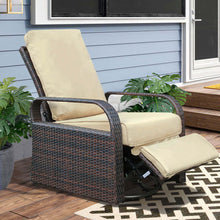 Load image into Gallery viewer, Skypatio Patio Wicker Swivel Recliner / 360-Degree Lounge Chair / Furniture Recliner

