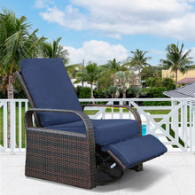 Load image into Gallery viewer, Skypatio Patio Wicker Swivel Recliner / 360-Degree Lounge Chair / Furniture Recliner
