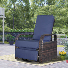 Load image into Gallery viewer, Skypatio Patio Wicker Swivel Recliner / 360-Degree Lounge Chair / Furniture Recliner
