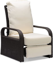 Load image into Gallery viewer, Outdoor Recliner Automatic Adjustable Wicker Lounge Recliner Chair with 5.12&#39;&#39; Thicken Cushion / All Weather Aluminum Frame

